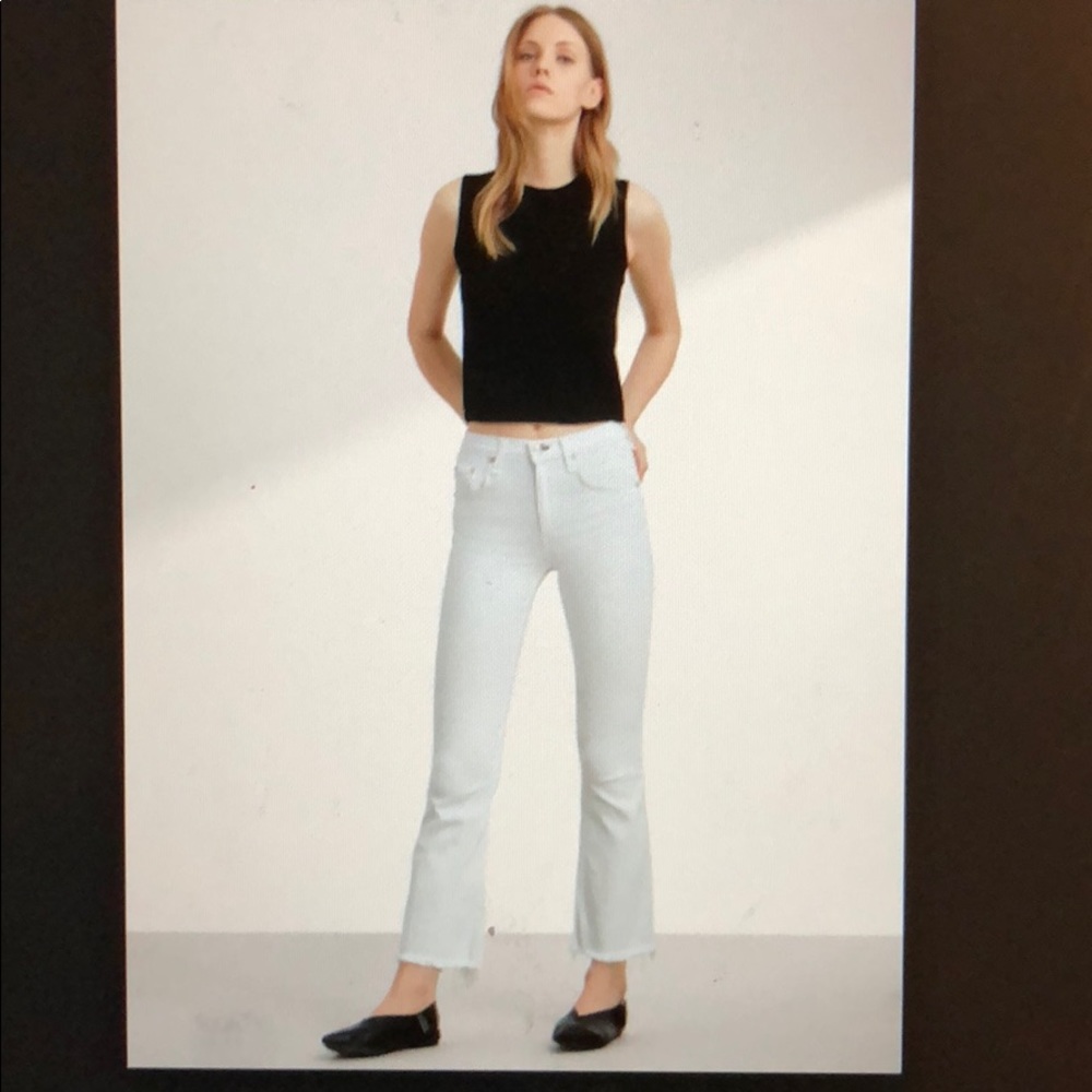 Rag & Bone crop jean white size 26